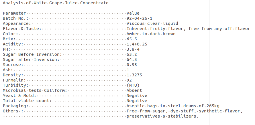 analysis-white-grape-juice-concentrate